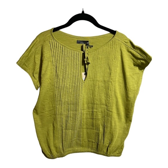prAna Ocupas Popover Top in‎ Sweet Grass Green Size S NWT - Picture 4 of 11